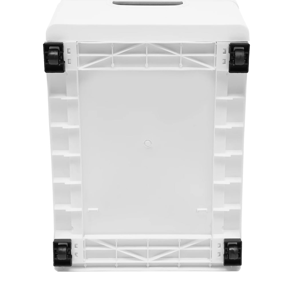 Rollable 5-Drawer Plastic Dresser Storage Tower Unit