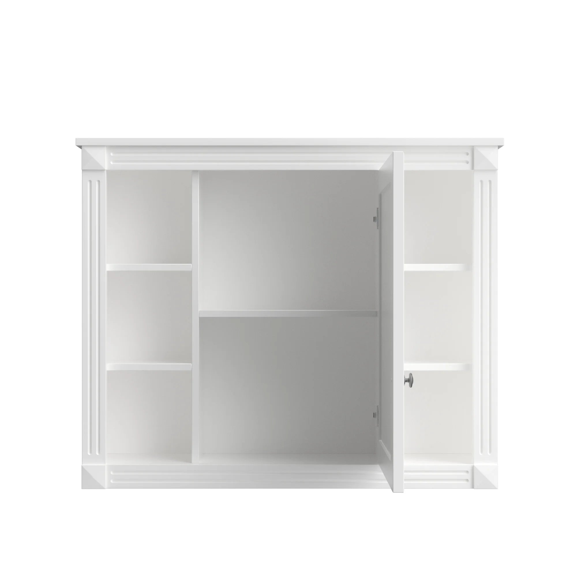 MirrorSpace: Sleek Wall Cabinet with Shelving