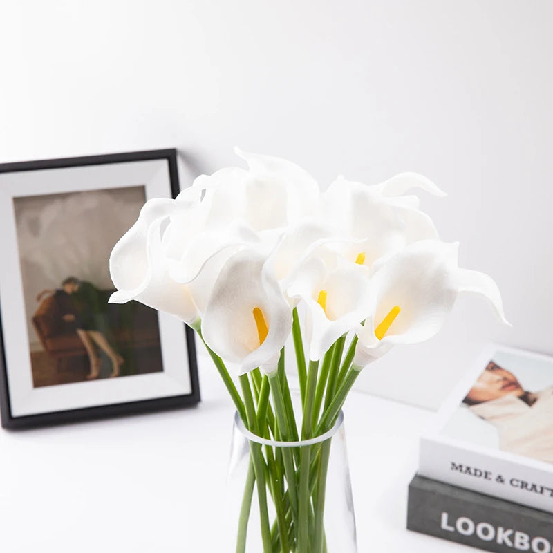 Luxe Calla Lily Faux Flowers Set - 5PCS