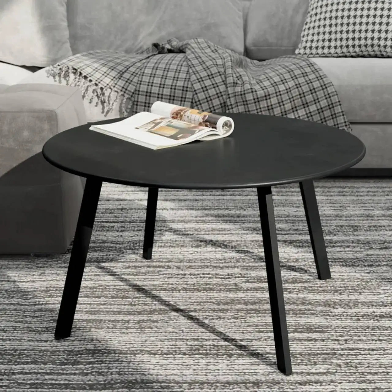 UrbanSteel 27.5 Round Patio Coffee Table – Weatherproof