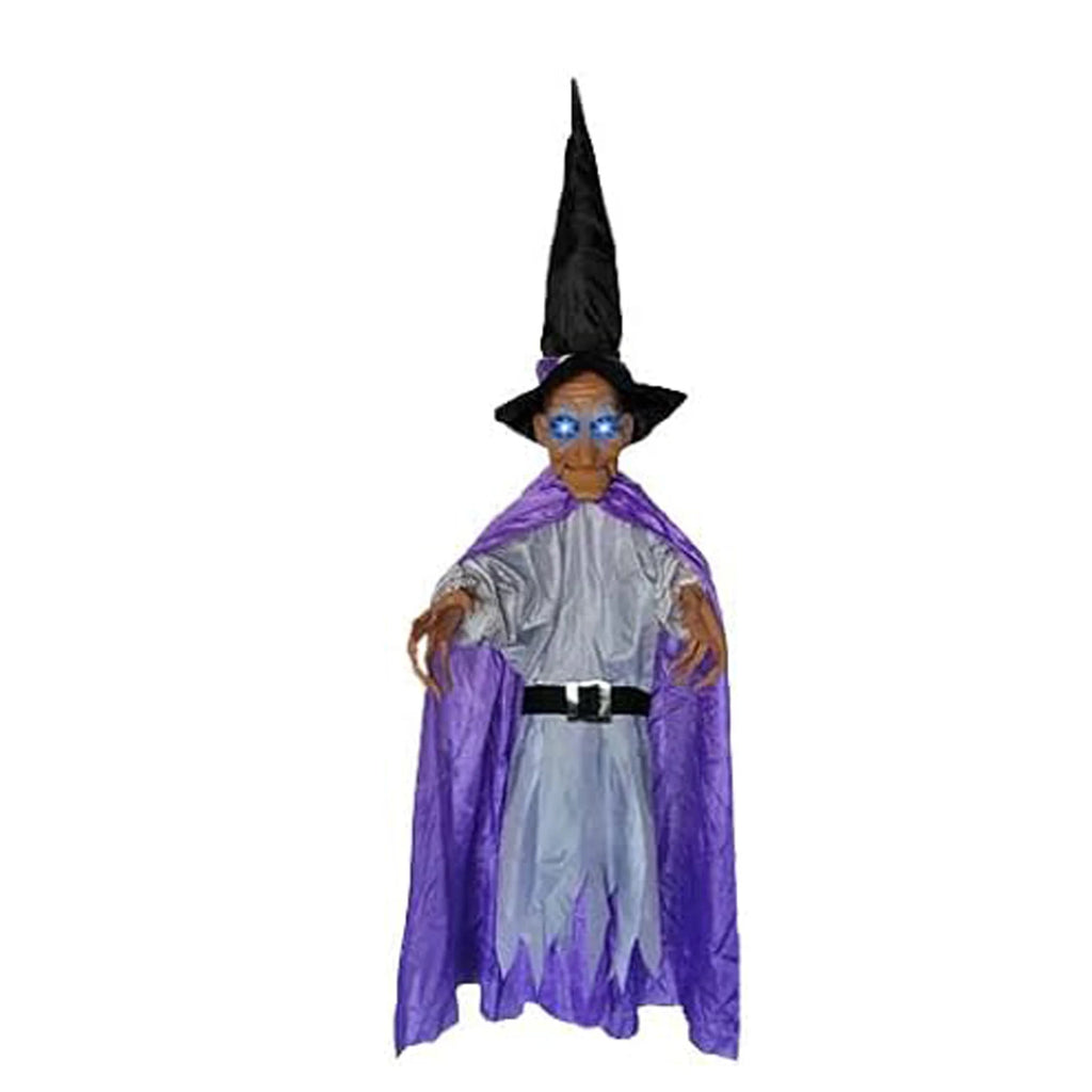 7 Styles Hot Halloween Electronic Witch Decor, Life-size Hanging Witch Halloween Decor, Scary Flying Electronic Witch For Decor