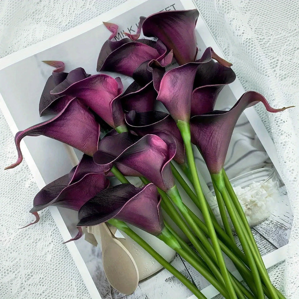 Luxe Calla Lily Faux Flowers Set - 5PCS
