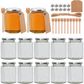 SweetHex 10oz Honey Set: 12 Jars & Dippers