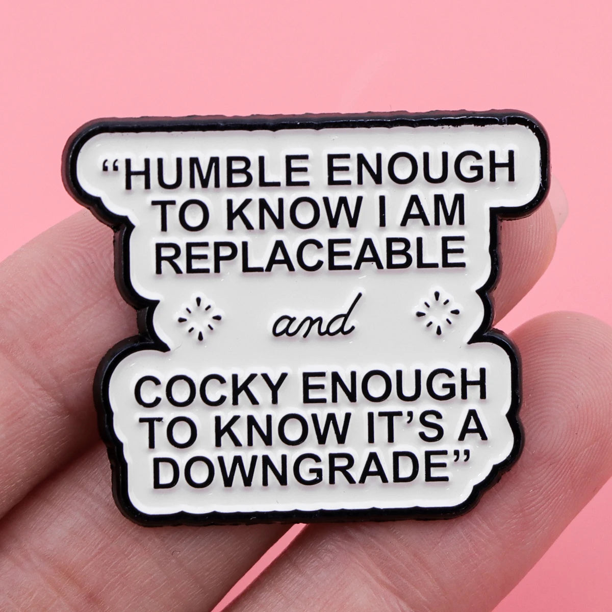 SkeleQuip: Witty Phrase Enamel Pins & Brooches