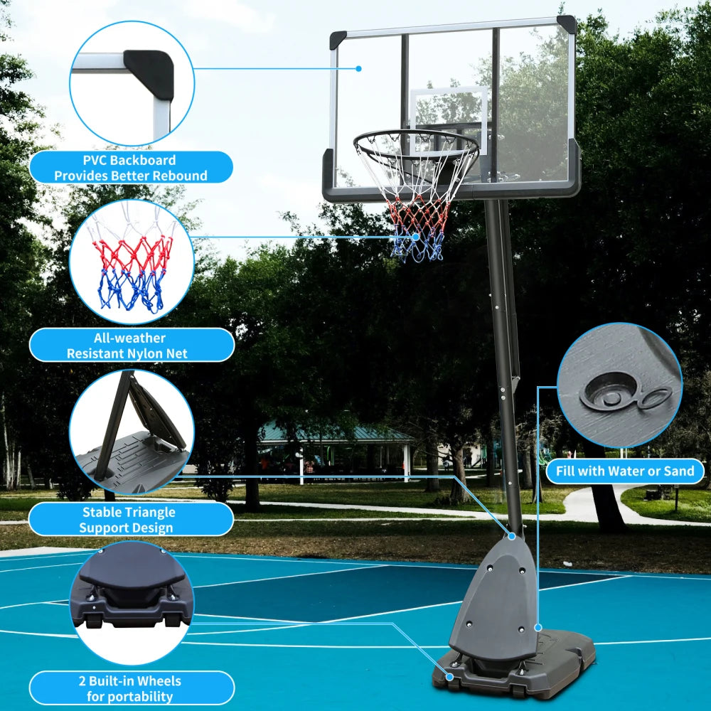 FlexHoop: All-Weather Adjustable Basketball Setup