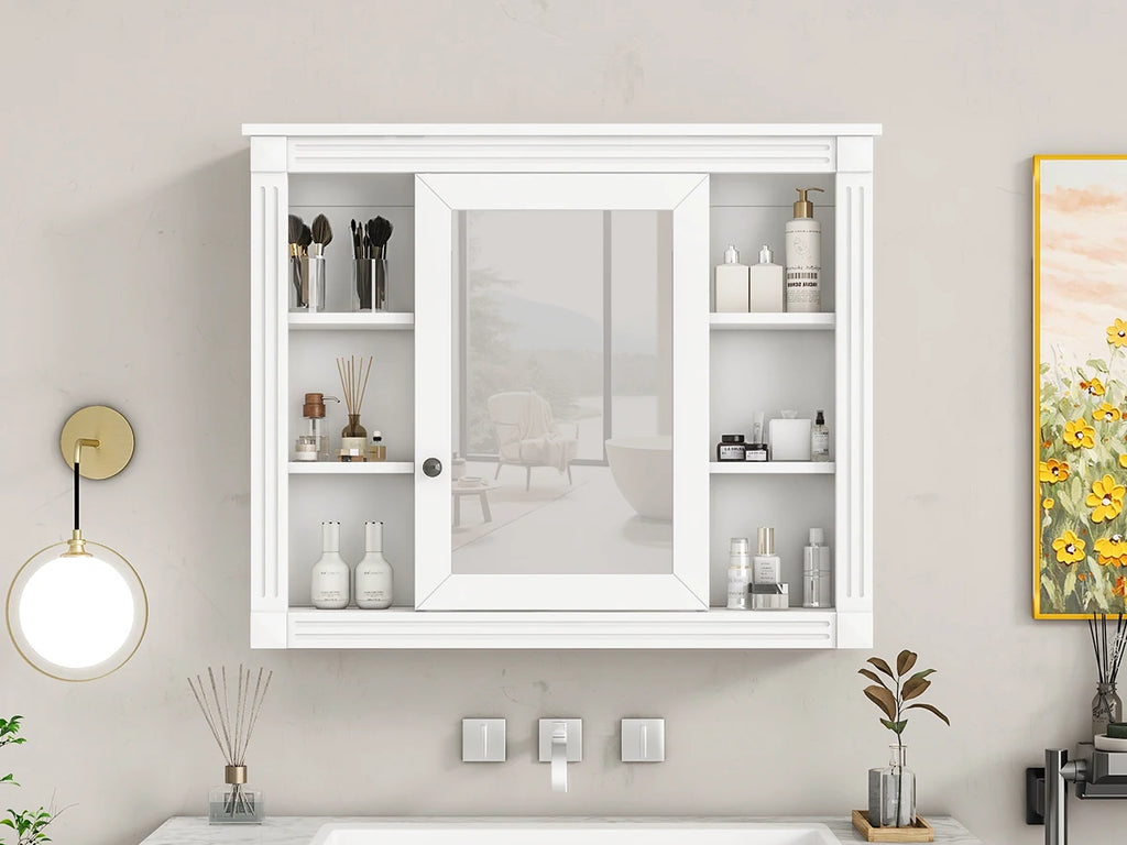 MirrorSpace: Sleek Wall Cabinet with Shelving