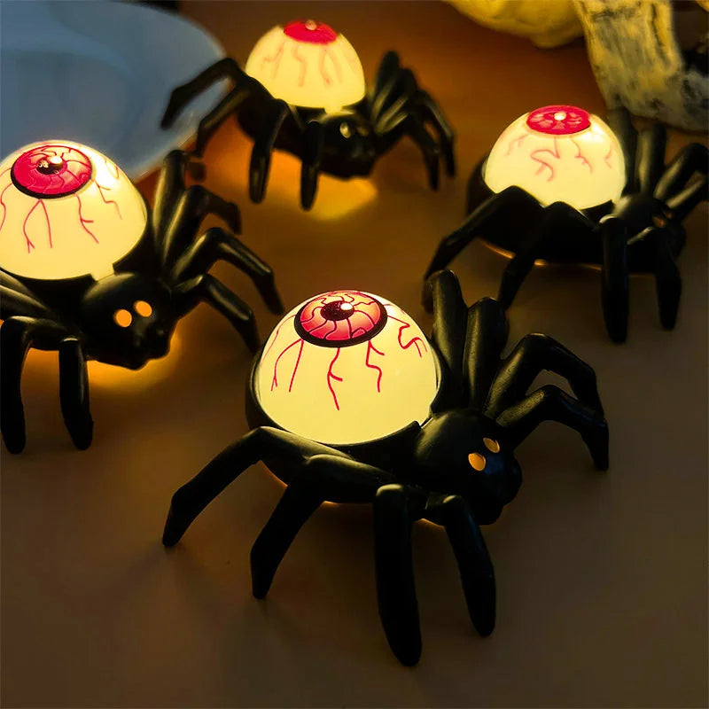 SpookyGlow LED Skull & Spider Candle for Haunts