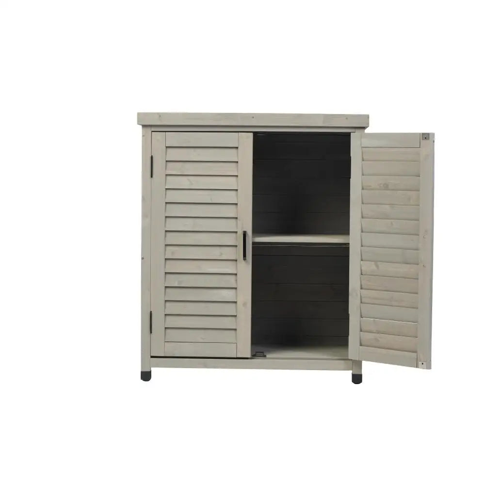 GardenCraft Grey: Outdoor Potting Bench & Storage