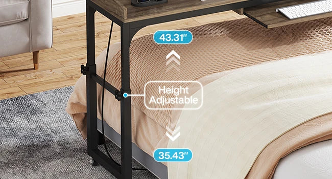 Queen Overbed Adjustable Desk – Mobile Laptop Table