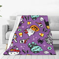 Hello Kitty Halloween Holiday 2024 Blankets Warm Fashion Plush Throw Blanket For Home Decor Camping Flannel Bedspread Bed Cover