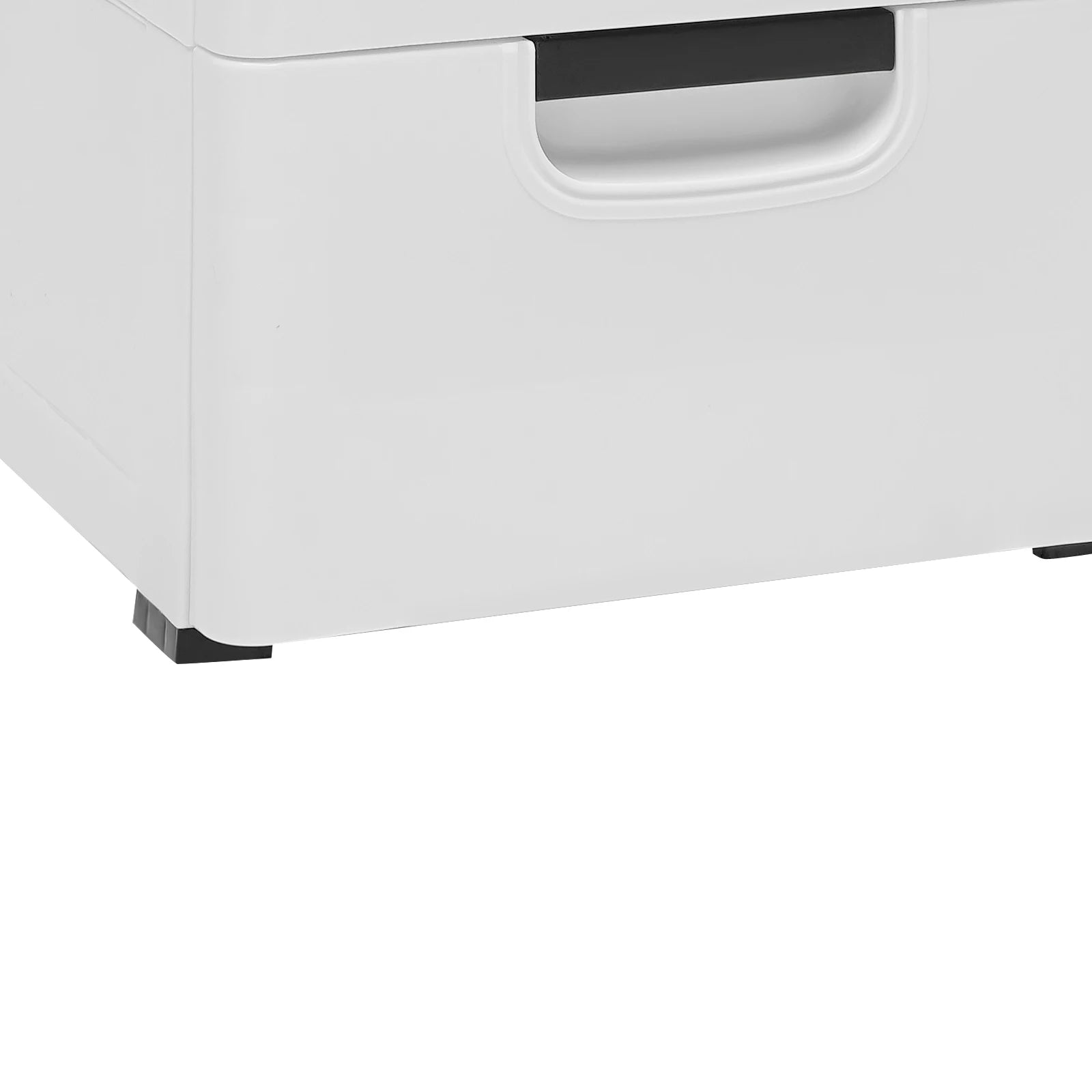 Rollable 5-Drawer Plastic Dresser Storage Tower Unit