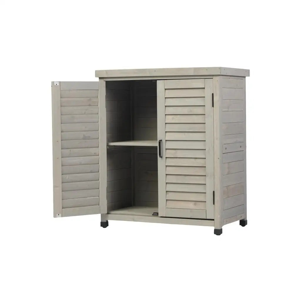 GardenCraft Grey: Outdoor Potting Bench & Storage