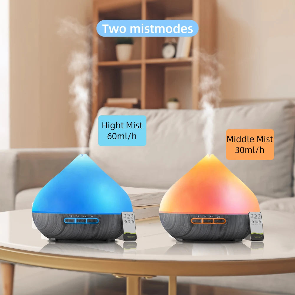 GlowMist 500ml Ultrasonic Diffuser + 6 Aromas