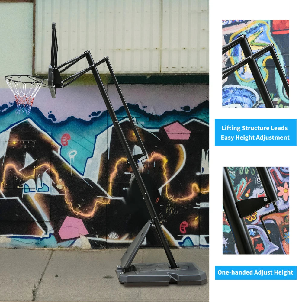 FlexHoop: All-Weather Adjustable Basketball Setup