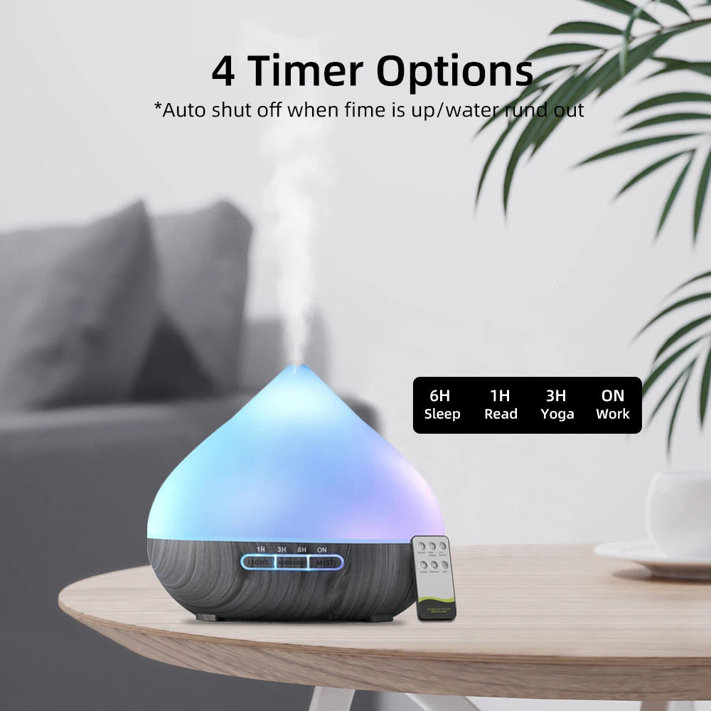 GlowMist 500ml Ultrasonic Diffuser + 6 Aromas