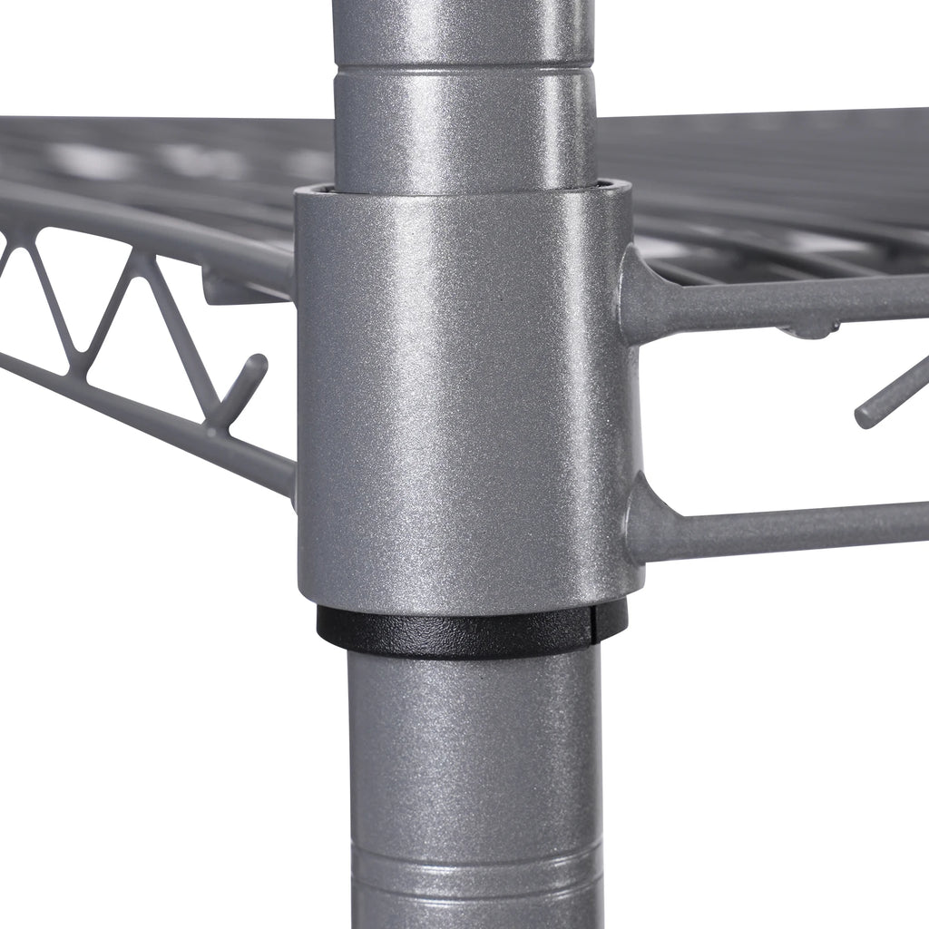 FlexiRack 4-Tier Adjustable Wire Shelf with Wheels