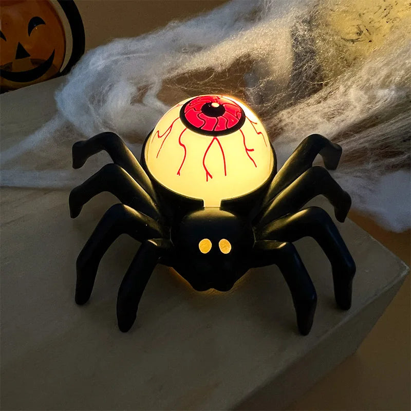 SpookyGlow LED Skull & Spider Candle for Haunts