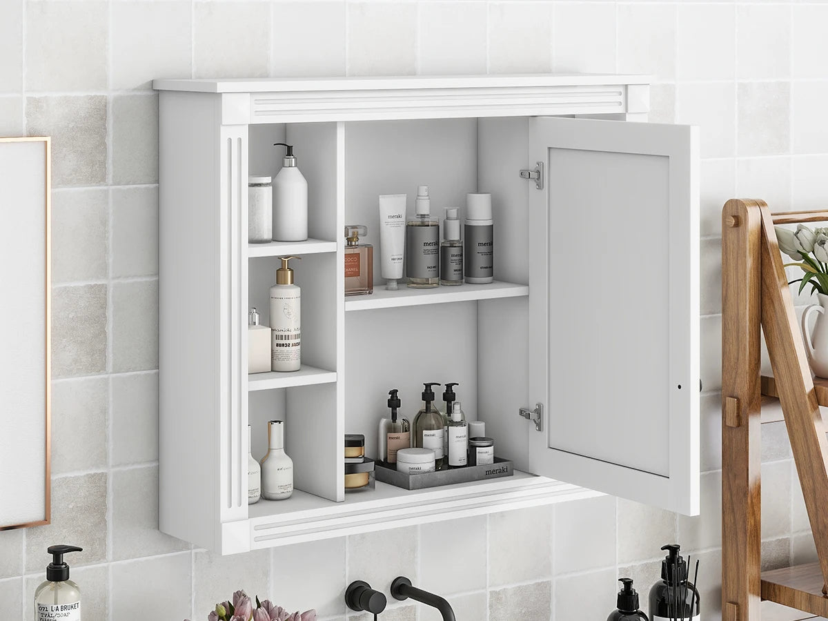 MirrorSpace: Sleek Wall Cabinet with Shelving