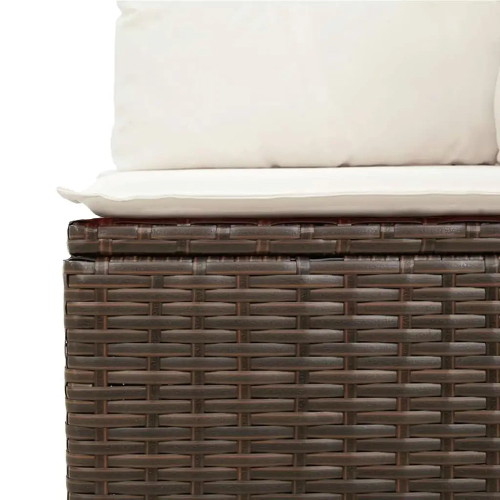 RattanNest: Modular Brown Garden Sofa Set