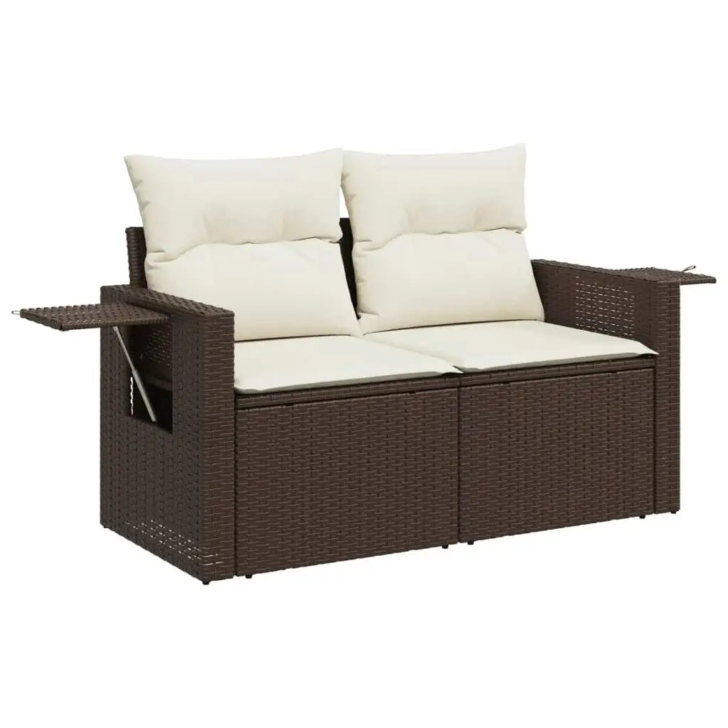 RattanNest: Modular Brown Garden Sofa Set