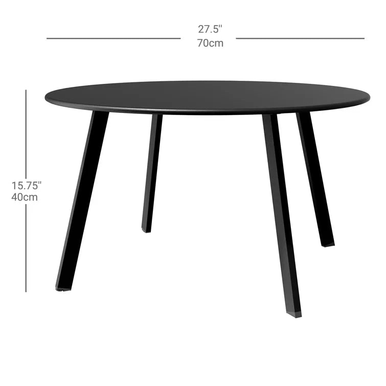 UrbanSteel 27.5 Round Patio Coffee Table – Weatherproof
