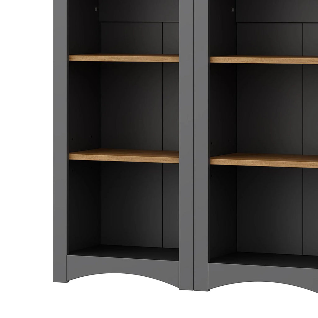 Farmhouse 5-Tier Bookshelf Set – Adjustable 72 Modern