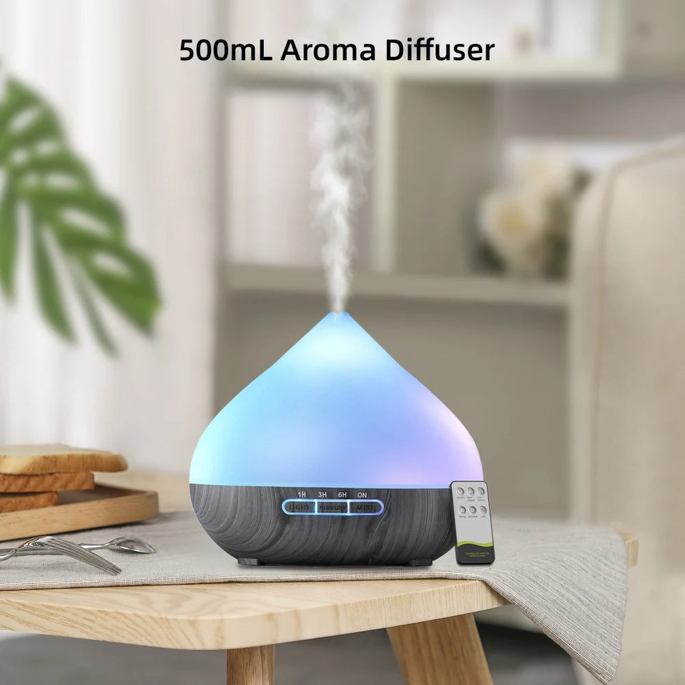 GlowMist 500ml Ultrasonic Diffuser + 6 Aromas