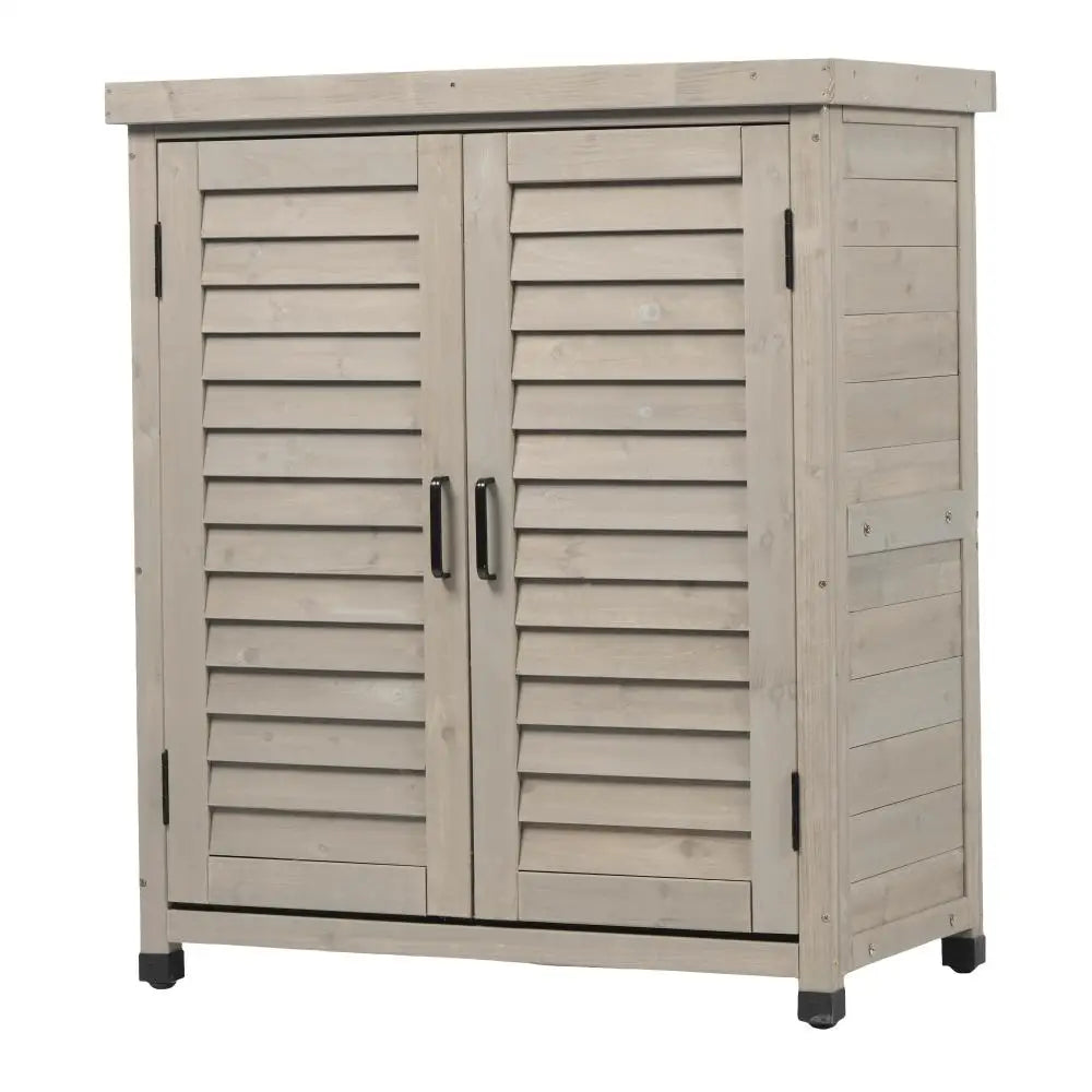 GardenCraft Grey: Outdoor Potting Bench & Storage