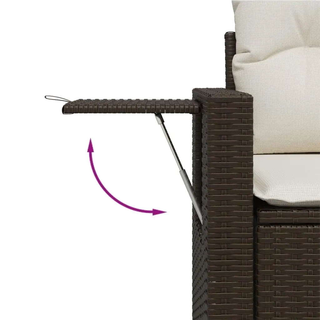 RattanNest: Modular Brown Garden Sofa Set