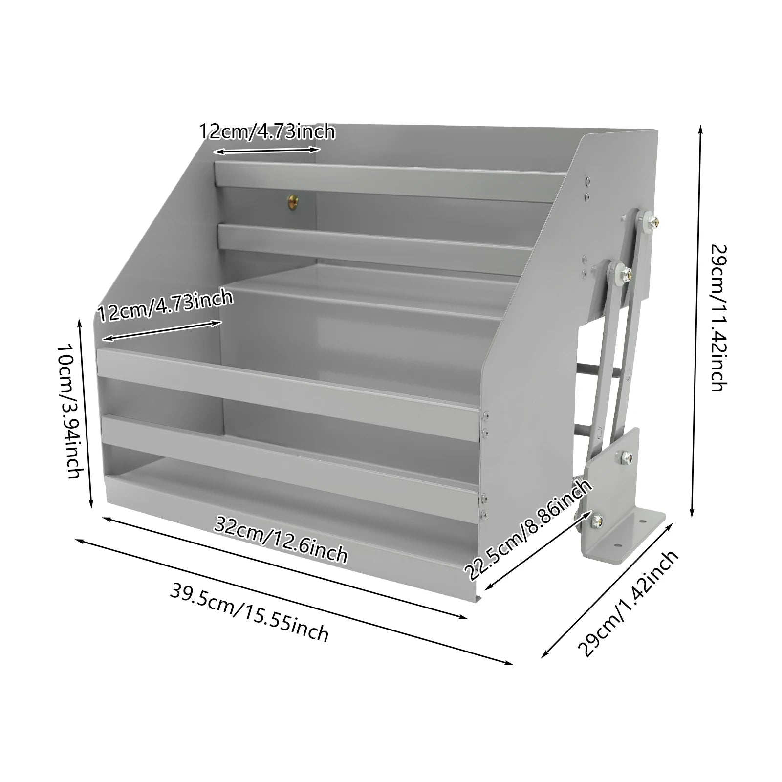 2-Tier Pull Down Shelf for Kitchen Cabinet Pull Down Organizer Pull Out Spice Rack Kitchen Seasoning Shelf