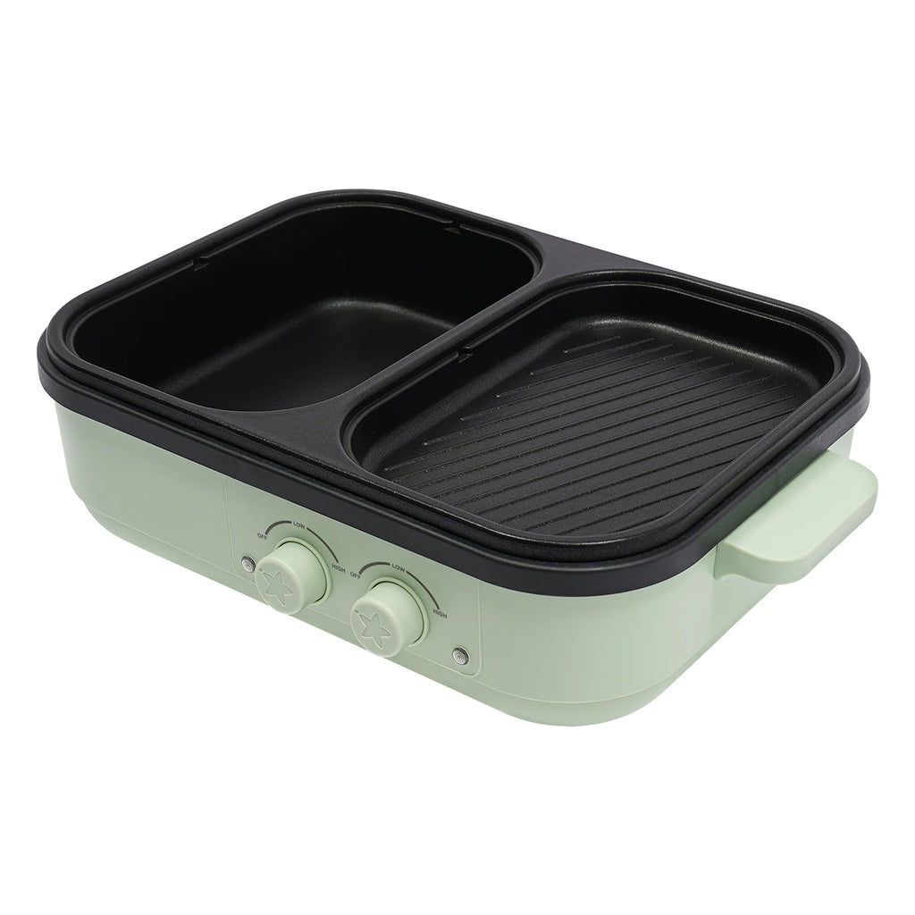 SizzleBlend: Electric Hot Pot & Grill Duo