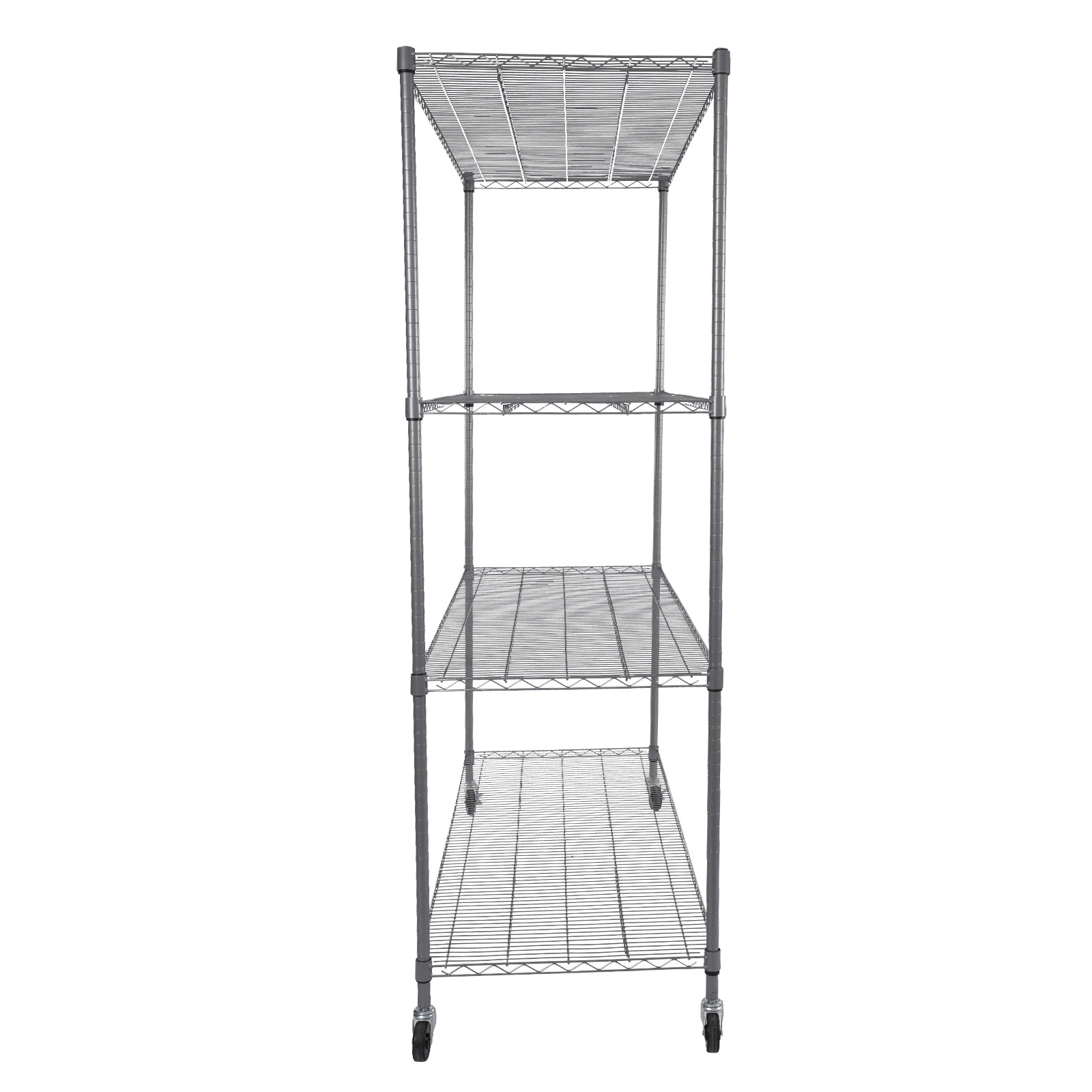 FlexiRack 4-Tier Adjustable Wire Shelf with Wheels