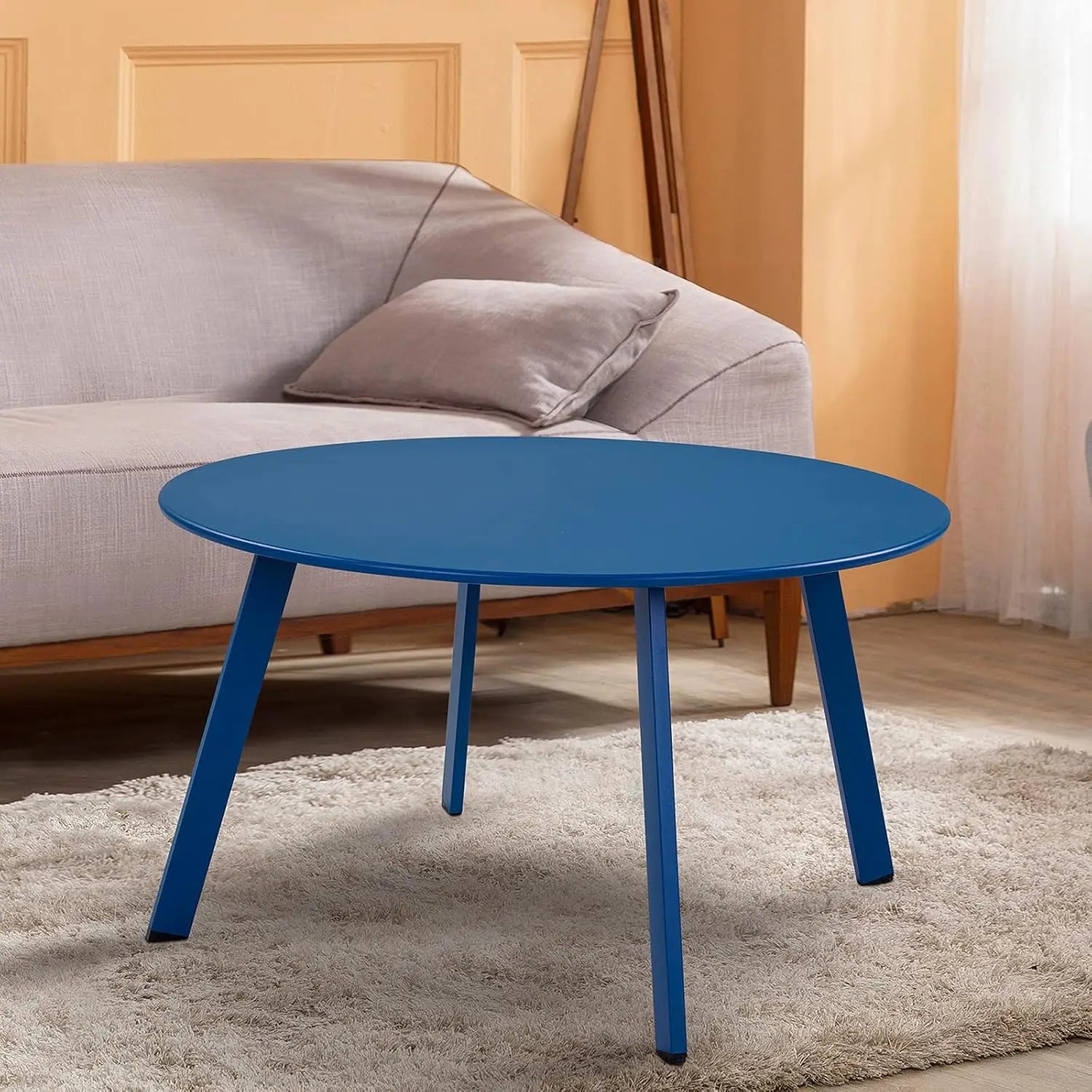 UrbanSteel 27.5 Round Patio Coffee Table – Weatherproof