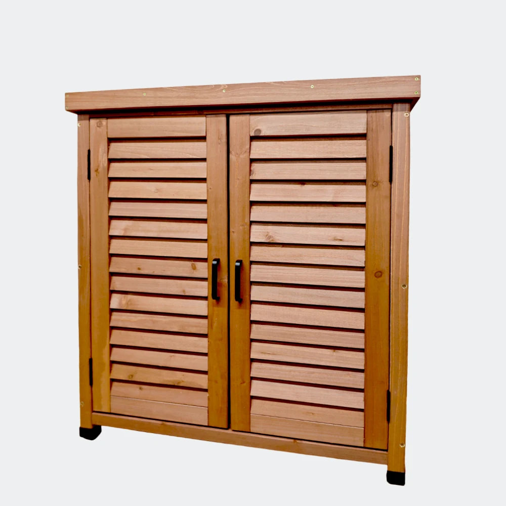 GardenCraft Grey: Outdoor Potting Bench & Storage